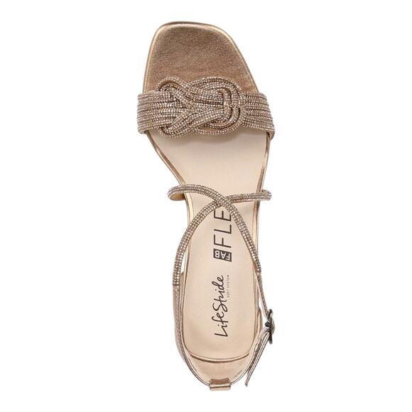 LifeStride Women's Captivate Strappy Block Heel Dress Sandals Bronze Size 9 - Picture 4 of 5